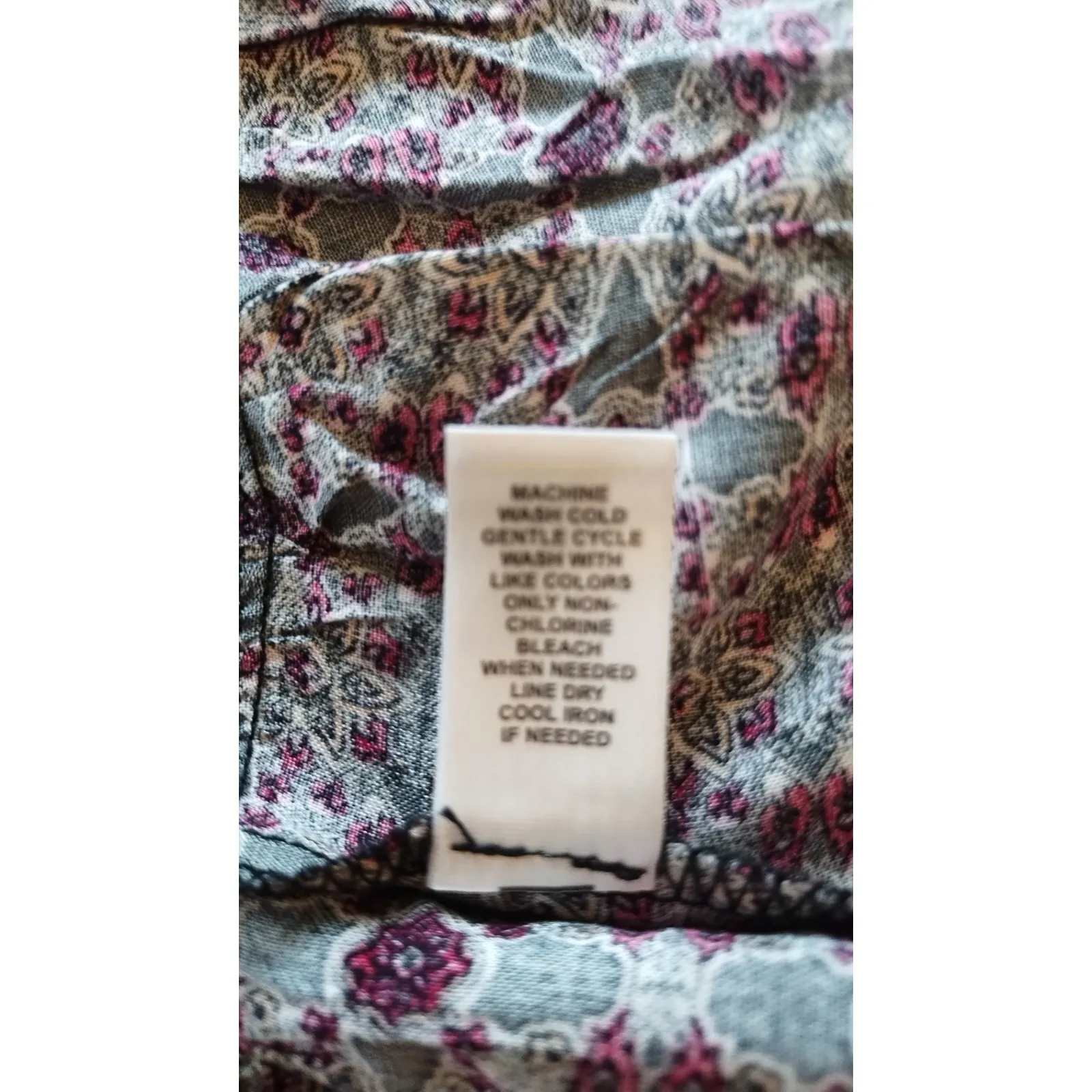 Est. 1946 Pink Paisley Blouse Womens Size XL Floral 3/4 Sleeve Top Tunic - Image 8