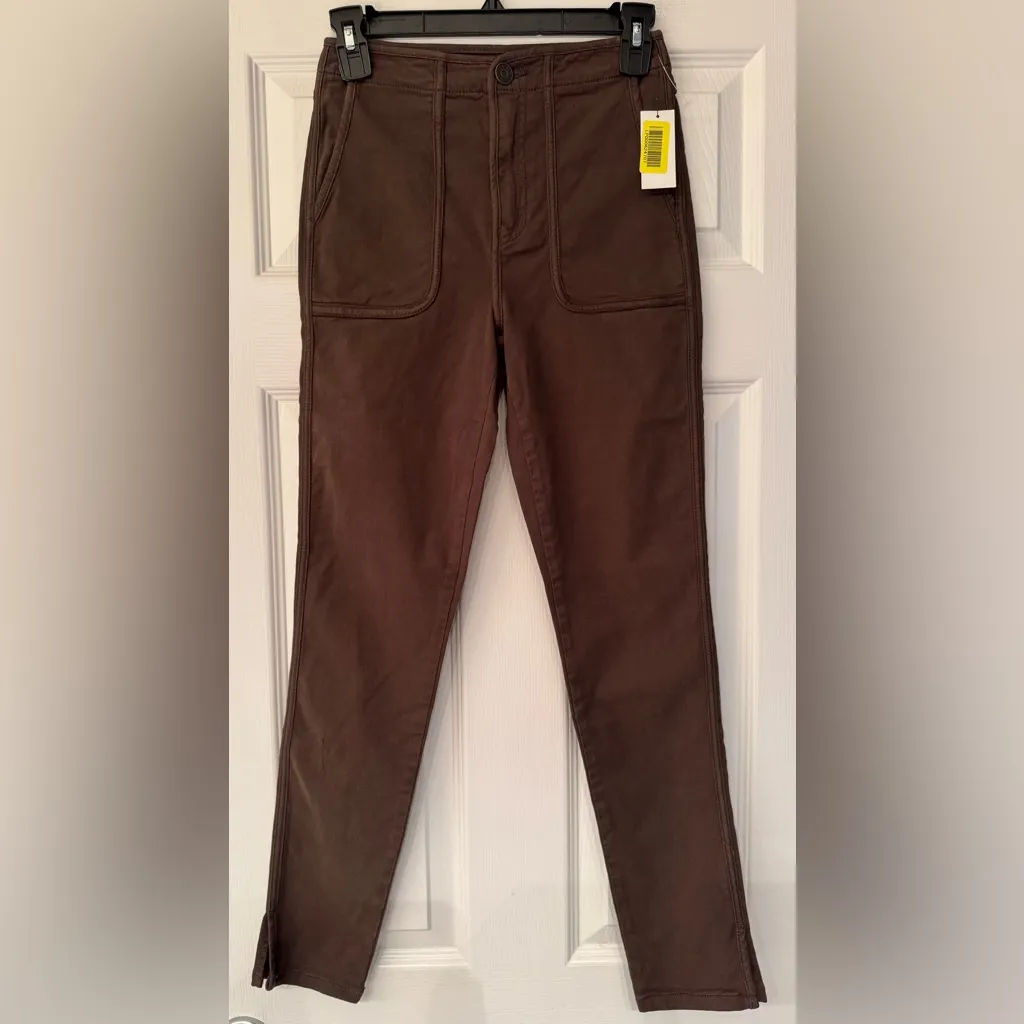 Joie Andira Patch-Pocket Skinny Pants Women’s Brown High-Waisted Pants Size 24 - Image 2