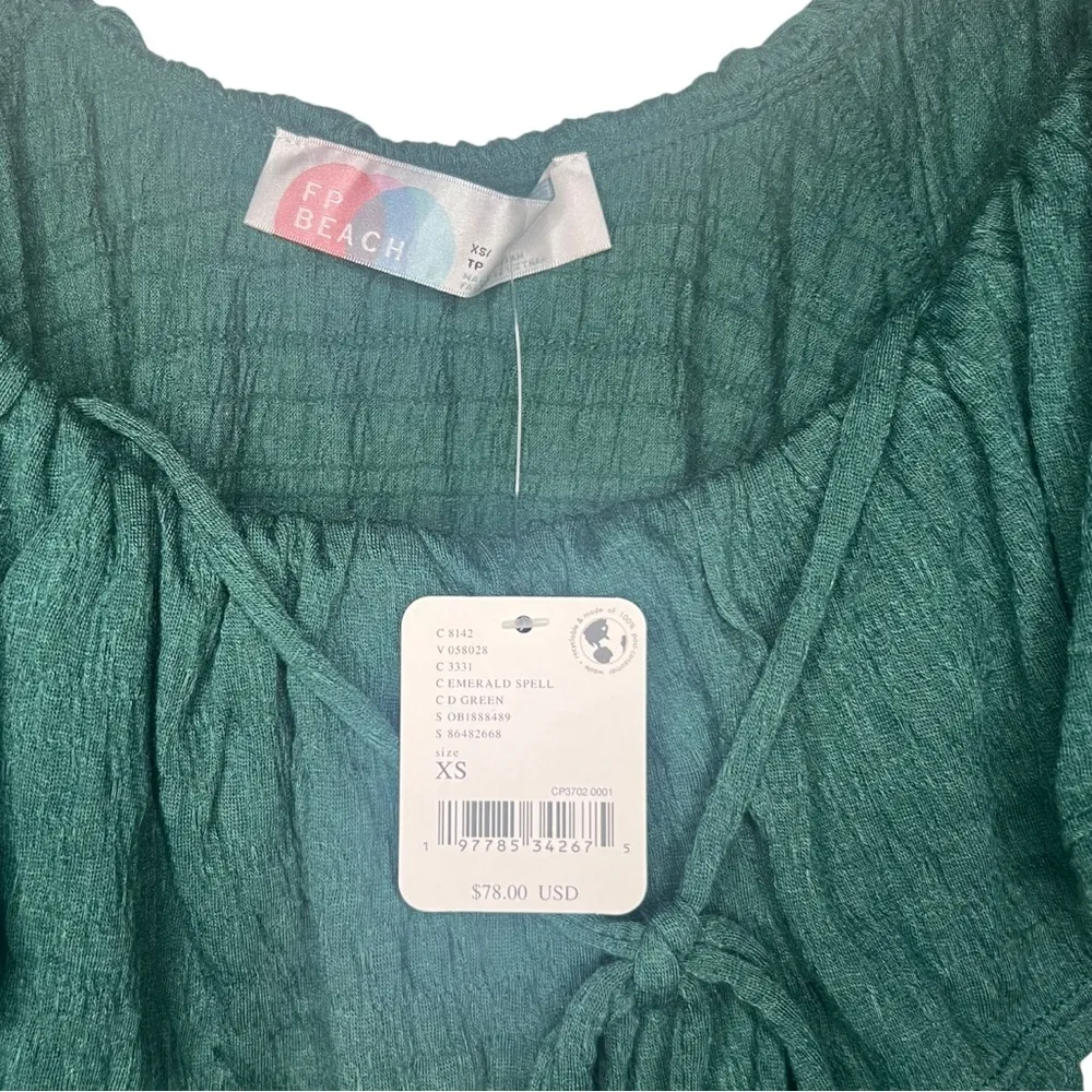 Free People Beach Green Hayden Mini Dress XS NTW - Image 3