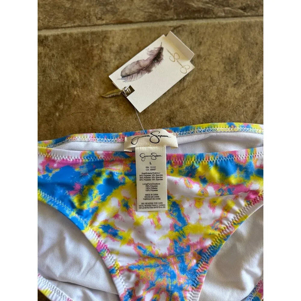 Jessica Simpson Hipster Swim Bottom Spritz Multi Size Large - Image 4