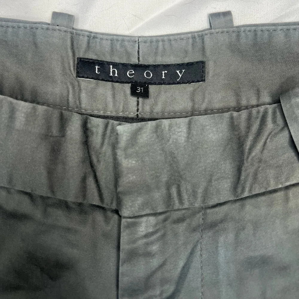 Women’s Theory Grey Cotton Slacks 31 - Image 4