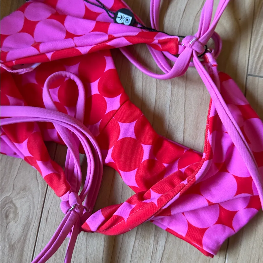 Blackbough Pink and Red Circle Bikini Bottom - Image 2