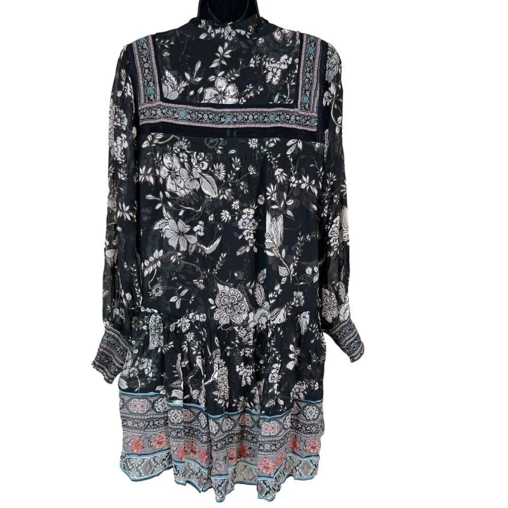 Tolani Luna Midnight Long Sleeve Tunic Dress Black Size M - Image 11