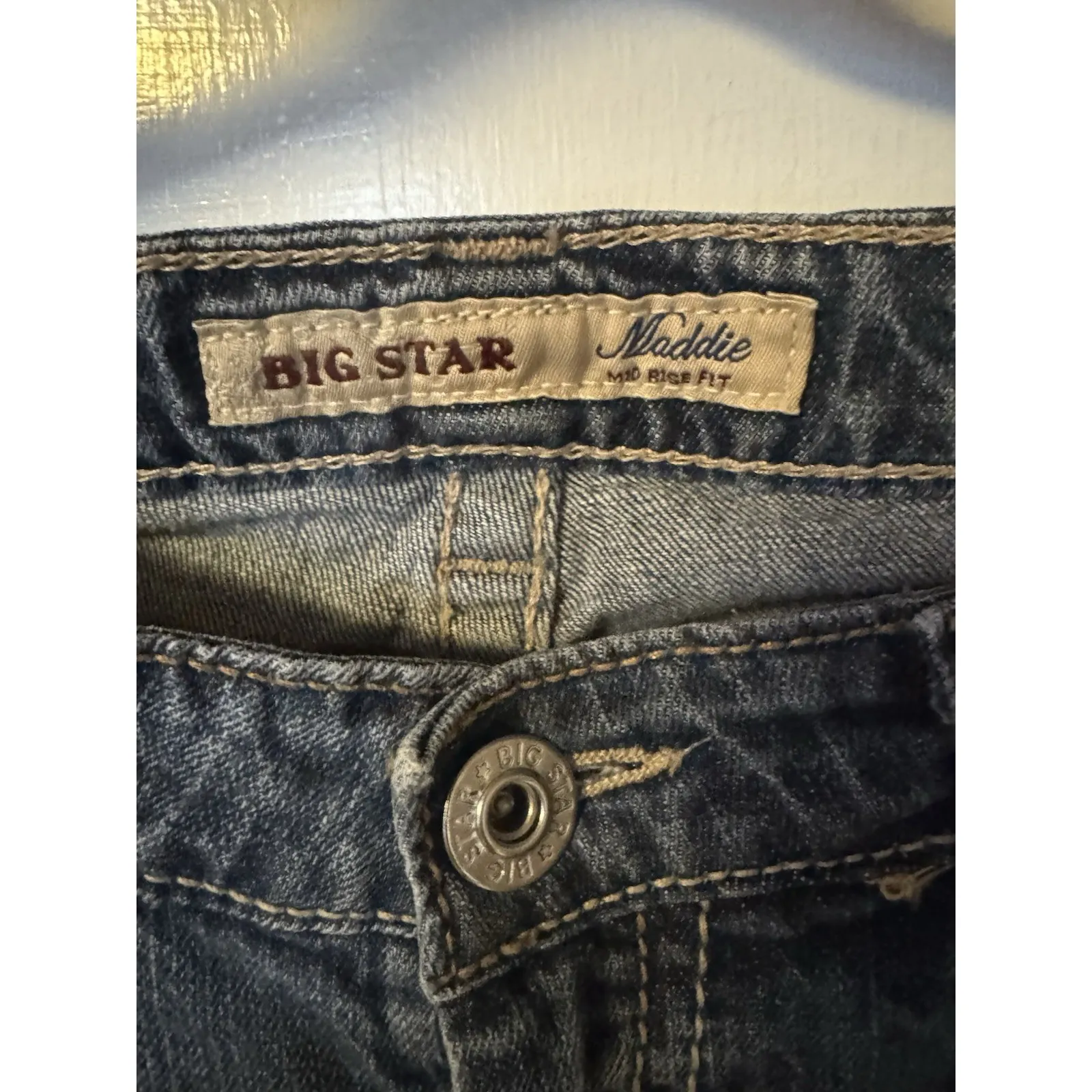 Big Star Maddie Jeans Women's 31R Mid Rise Bootcut Stretch Denim Embroidered - Image 5