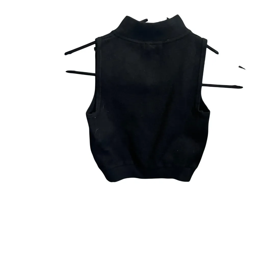 Wild Fable Womens Sleeveless Crop Half Zip Sweater XXS Black - Image 5