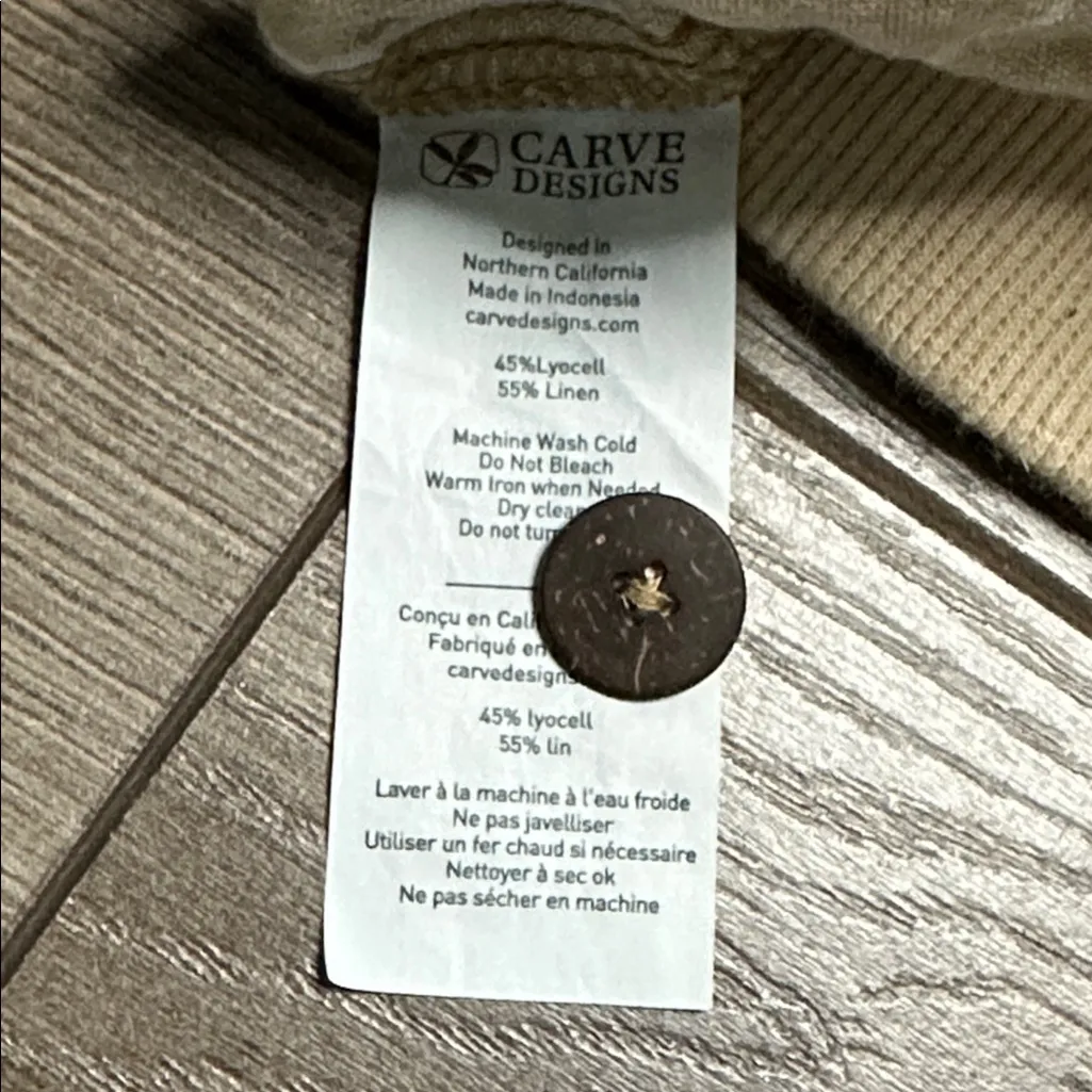 Carve Designs Lanikai Linen Blend Hiking Casual Travel Shorts Cream Tan Size 0 - Image 6