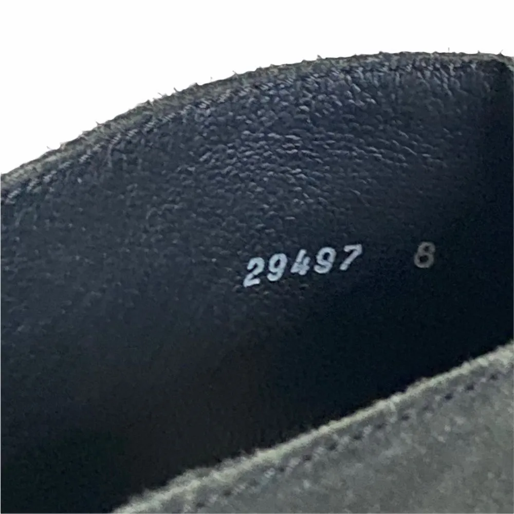 J. CREW Moto Biker Women’s Sz 8 Buckle Motorcycle Black Suede Leather Boots - Image 5