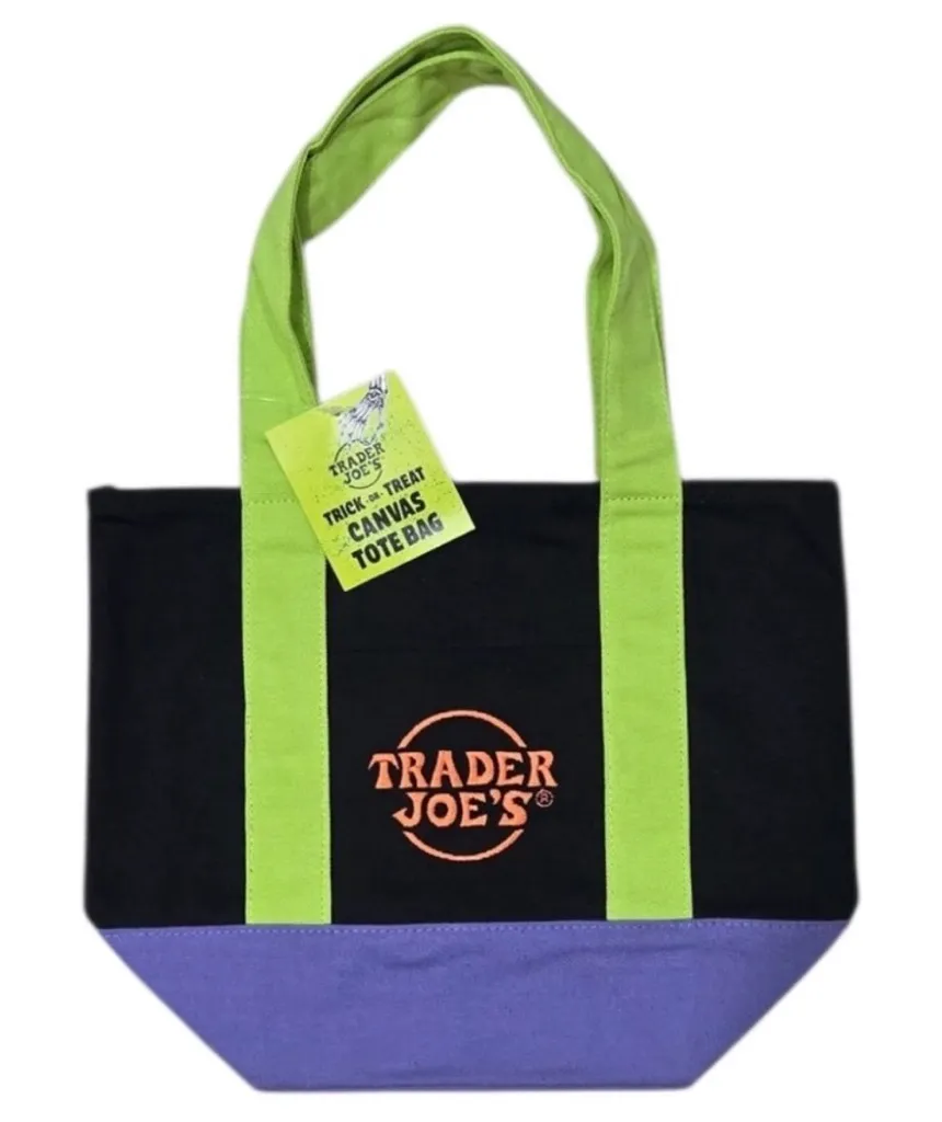 NWT Limited Edition 2025 Trick or Treat Trader Joe’s Mini Canvas Tote Bag🎃 Black - Image 1
