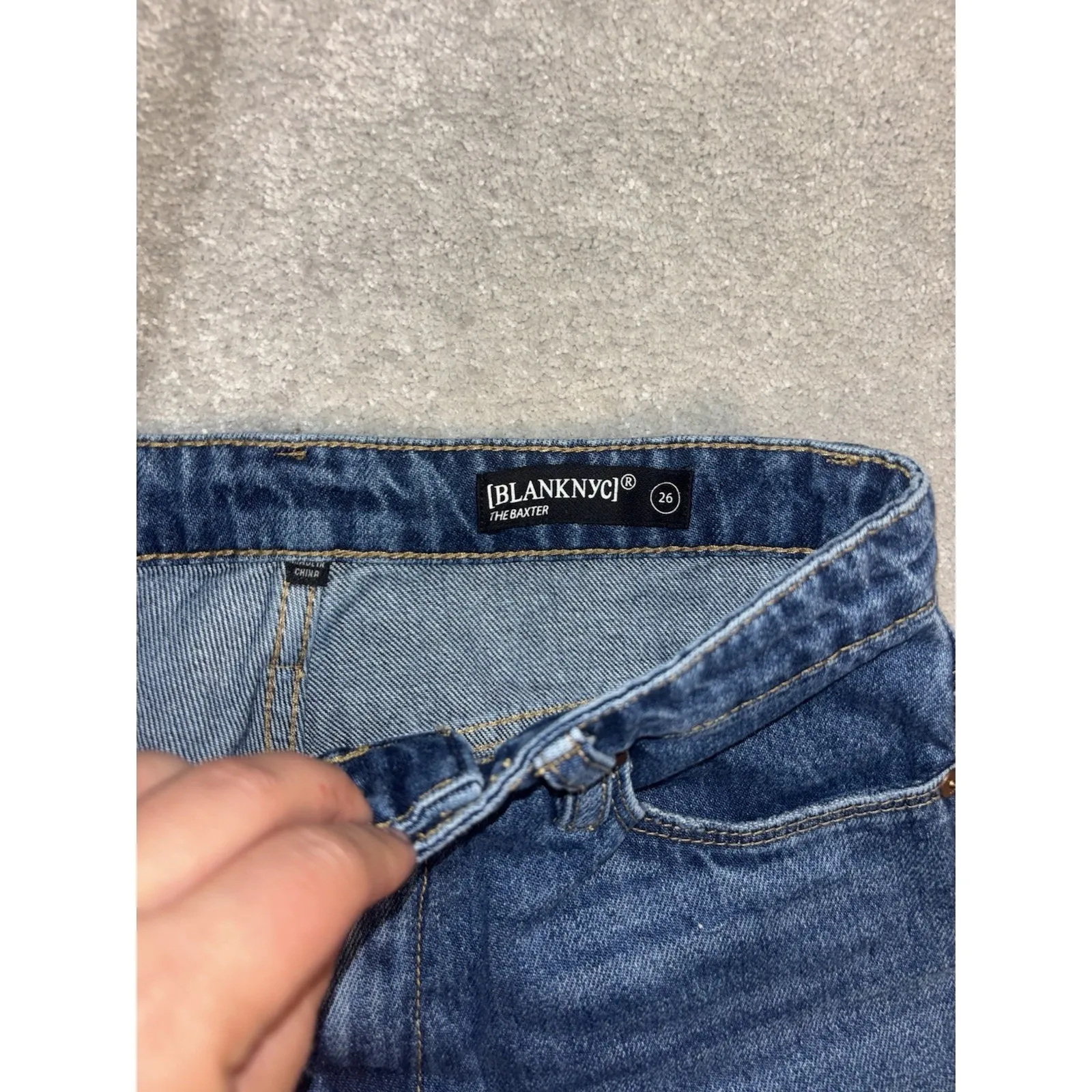 Blank NYC The Baxter Ribcage Straight Leg Jeans Med Wash Jeans Size 26‎ - Image 5