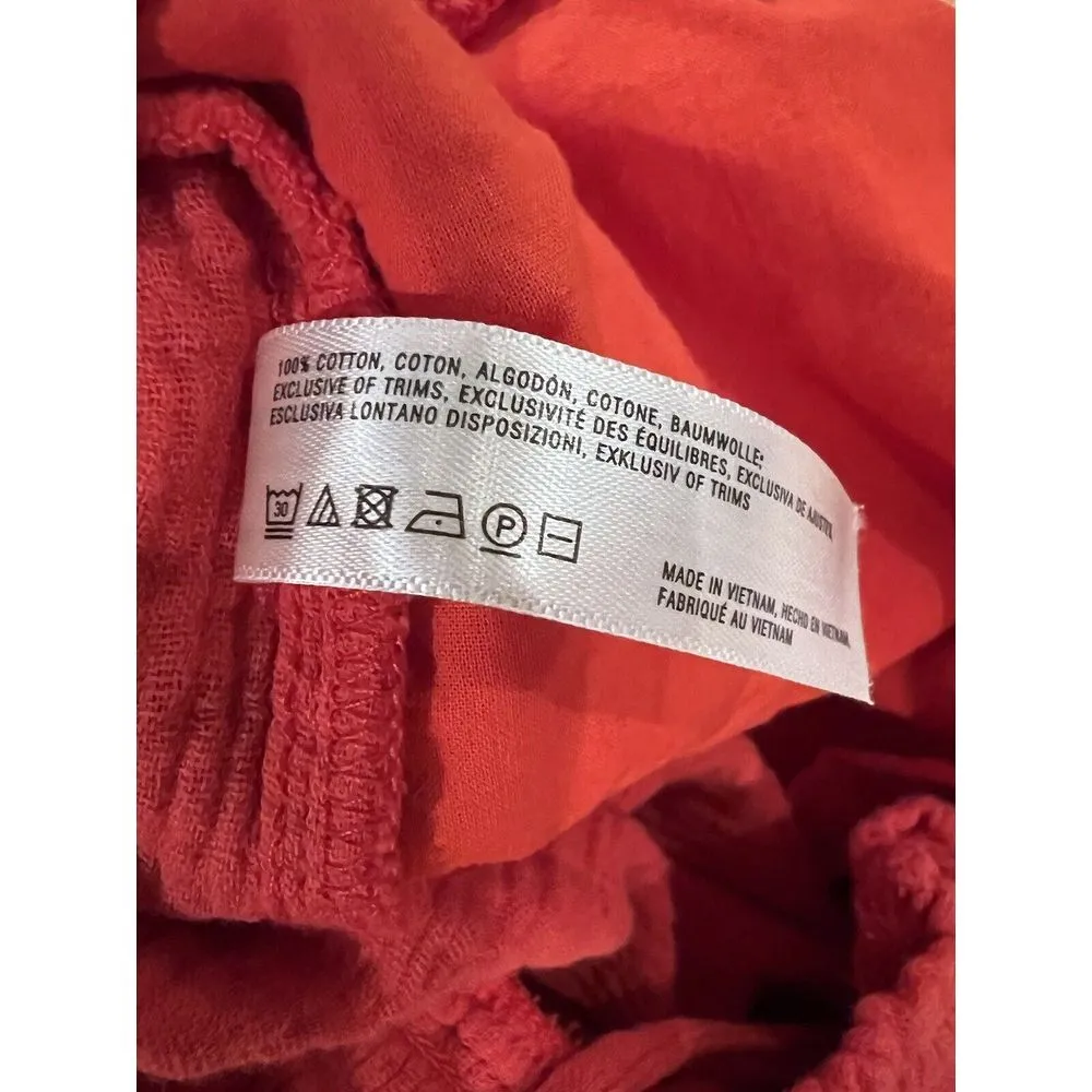 Saturday Sunday Anthropologie Isabel Tie‎ Front Jumpsuit Sleeveless Red Sz S - Image 9