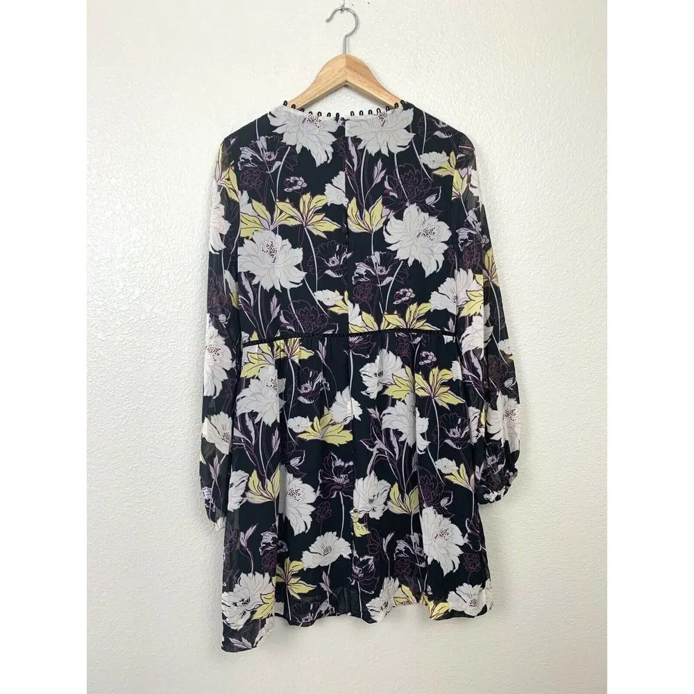 Ella Moss Floral Haze Lace Up Georgette Dress - Image 6