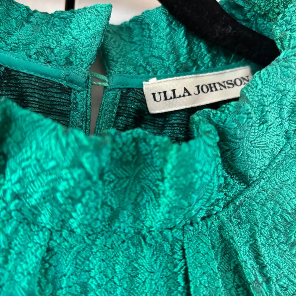 Ulla Johnson Emilia Dress in Turquoise Size 0 Textured Mock Neck Mini Dress‎ - Image 7