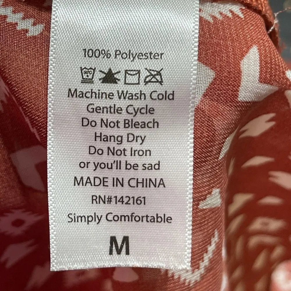 LuLaRoe Kimono Waterfall Front Cardigan Rust Brown Open Size M Medium - Image 6