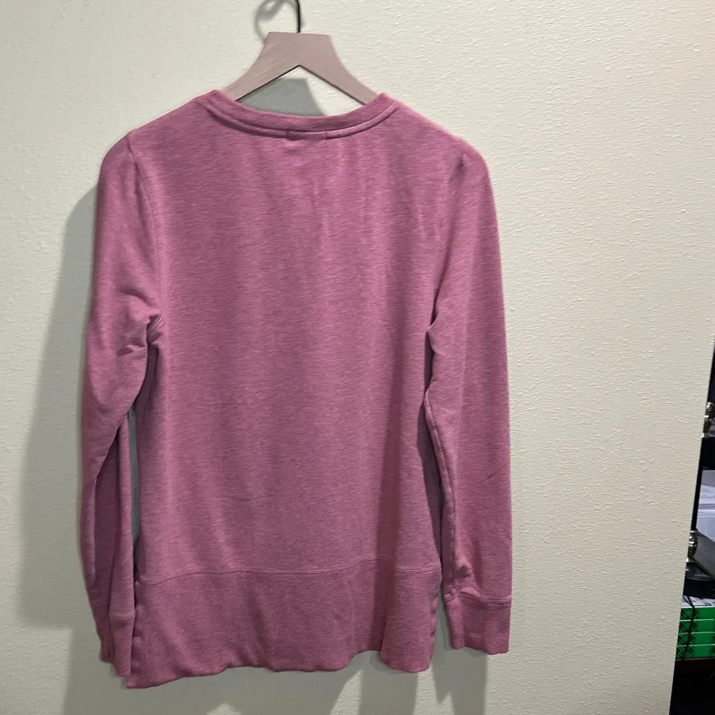 L.L. Bean Women's Size Small Heathered Pink Pullover Sweatshirt - Image 4
