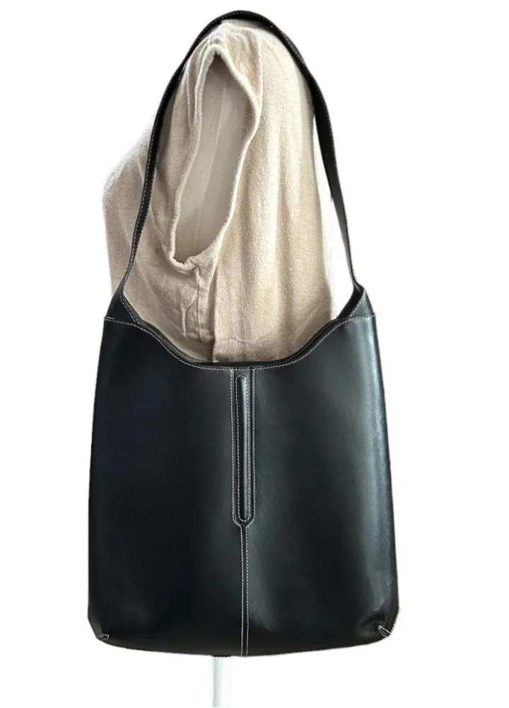 LANCEL Paris black leather purse made in France - Image 2