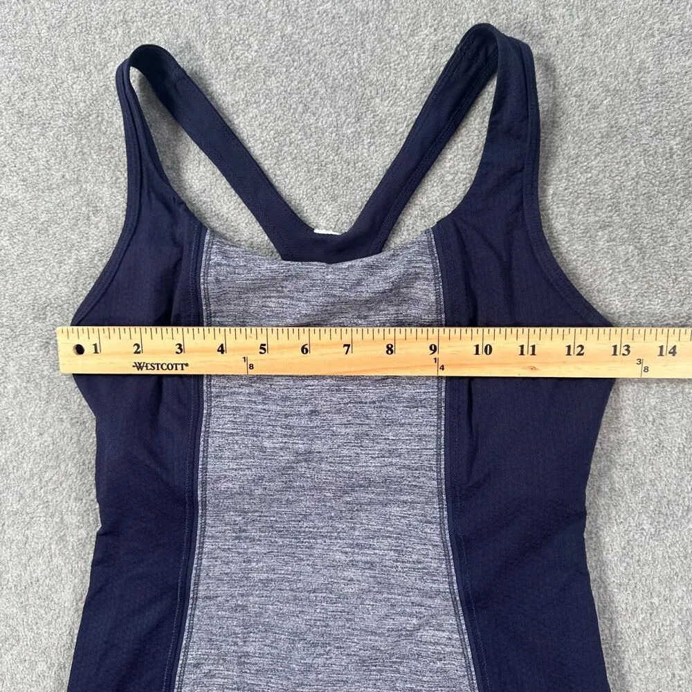 Lululemon Get Fit Tank Top Women's 4 Navy Blue Adjustable Bra Racerback Active - Image 4