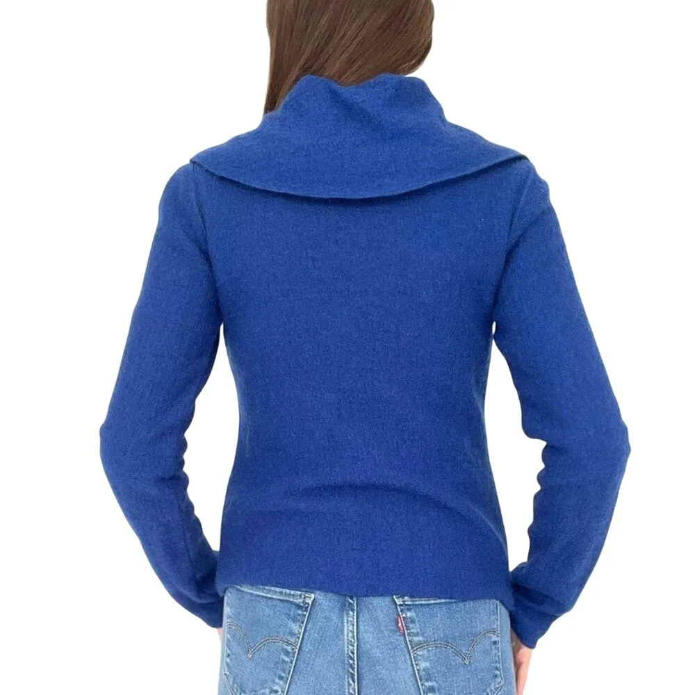 Covington 100% Wool Cobalt Blue Wrap Blazer Jacket, Size S, Like New Condition - Image 7