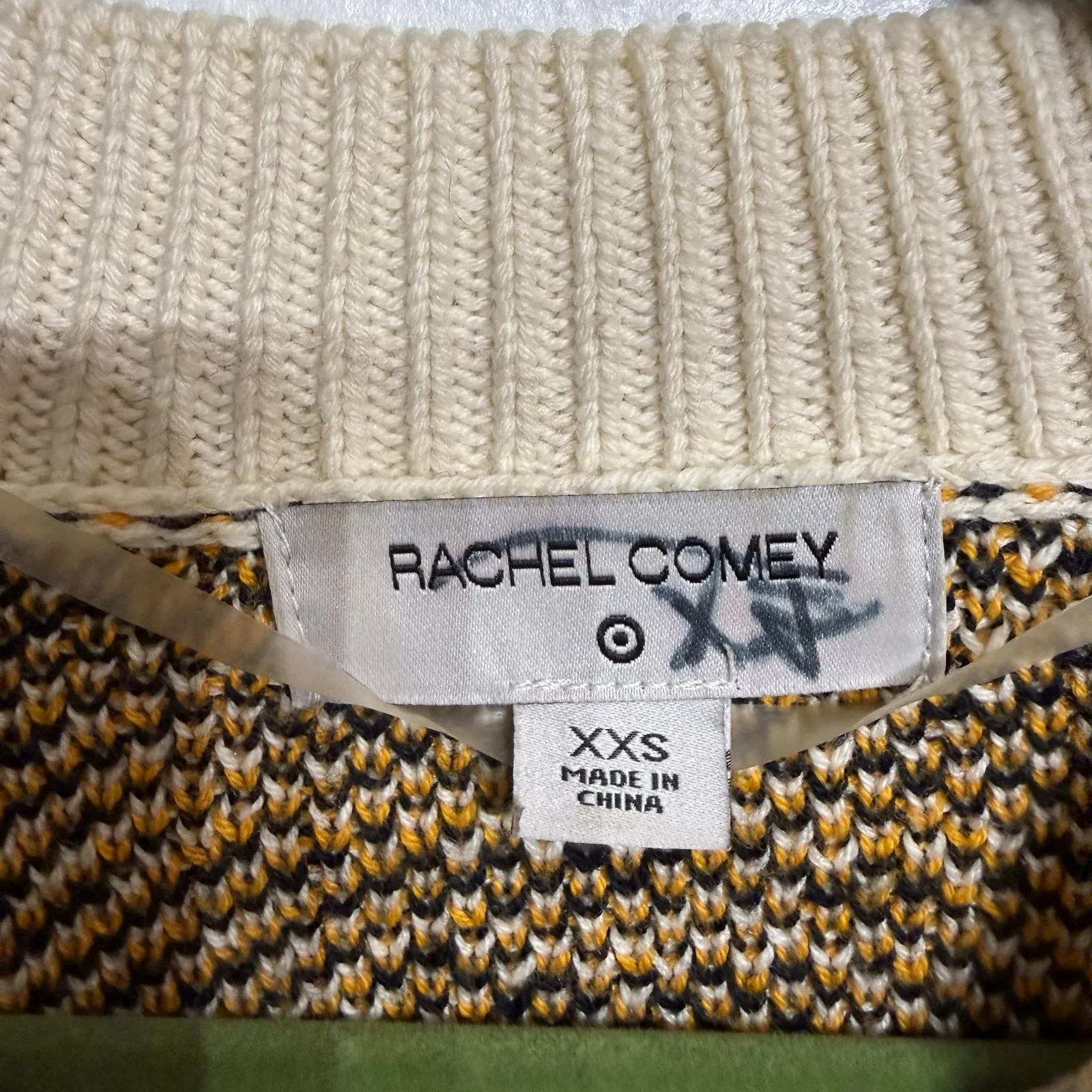 Rachel Zoe Leopard Print Cropped Oversized Sweater Sz XXS - Image 5