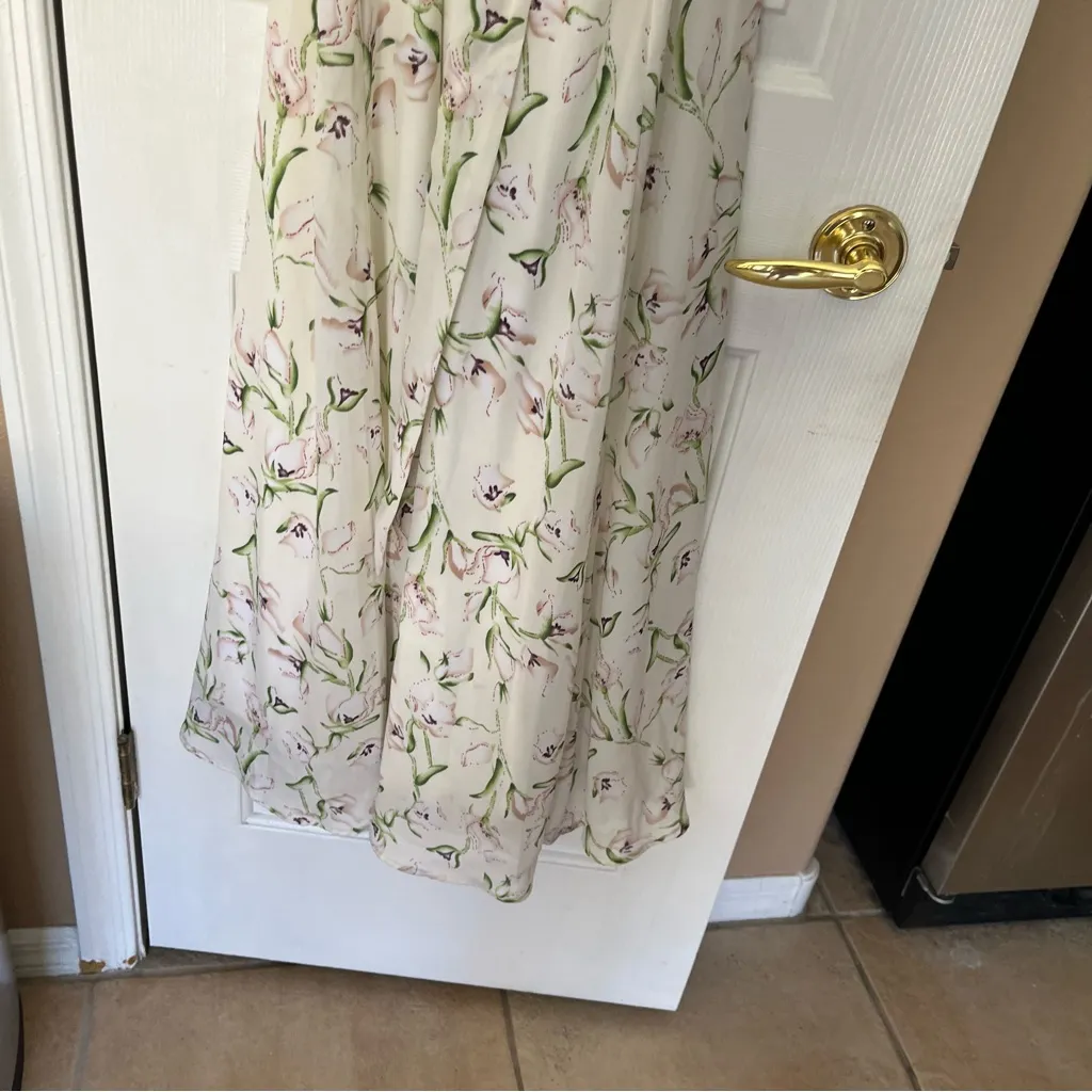 Boohoo Floral Maxi Wrap Long Dress Coquette Size 6 Feminine Y2K  Sleeveless - Image 10