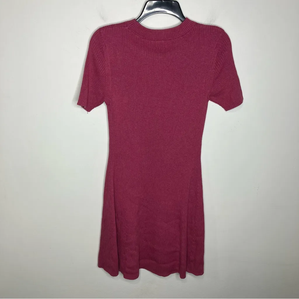 Gap pink ribbed flare sweater dress women’s size medium new with tags - Image 7