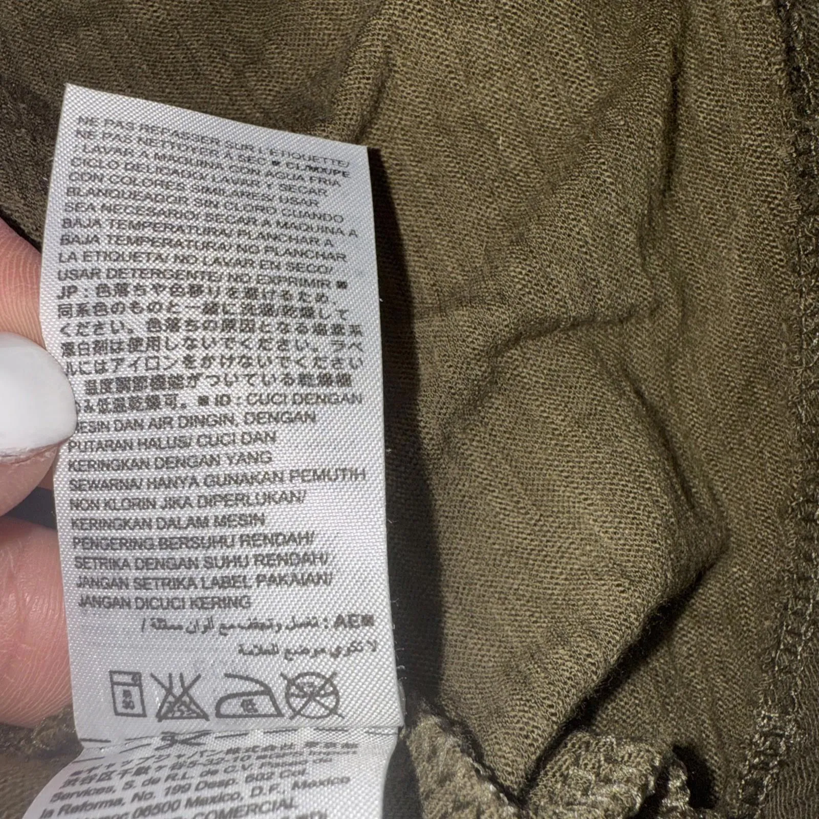 Old Navy Blouse Green Gauze Long Sleeve Pullover Tunic Top Women’s XS New - Image 9