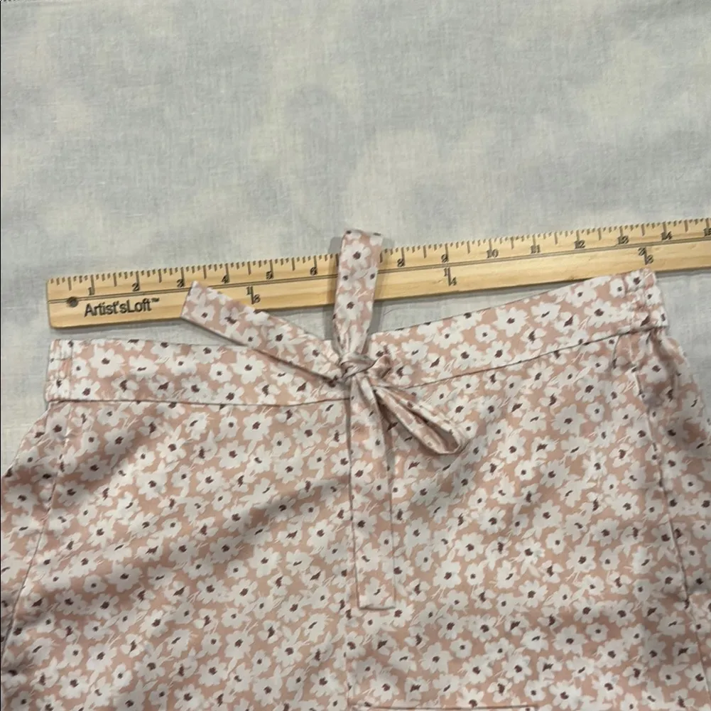 Floral Pink Women's Satin Shorts size XS - Image 5