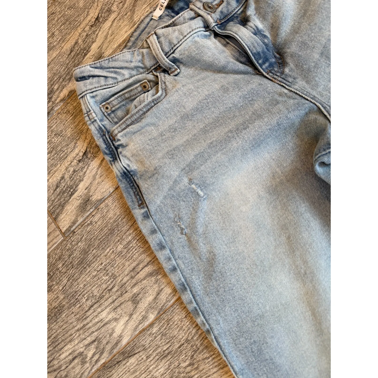 Celebrity Pink Denim Jeans 3 / 26 High Rise Wide Leg Jean Boho Hippie Flare - Image 11