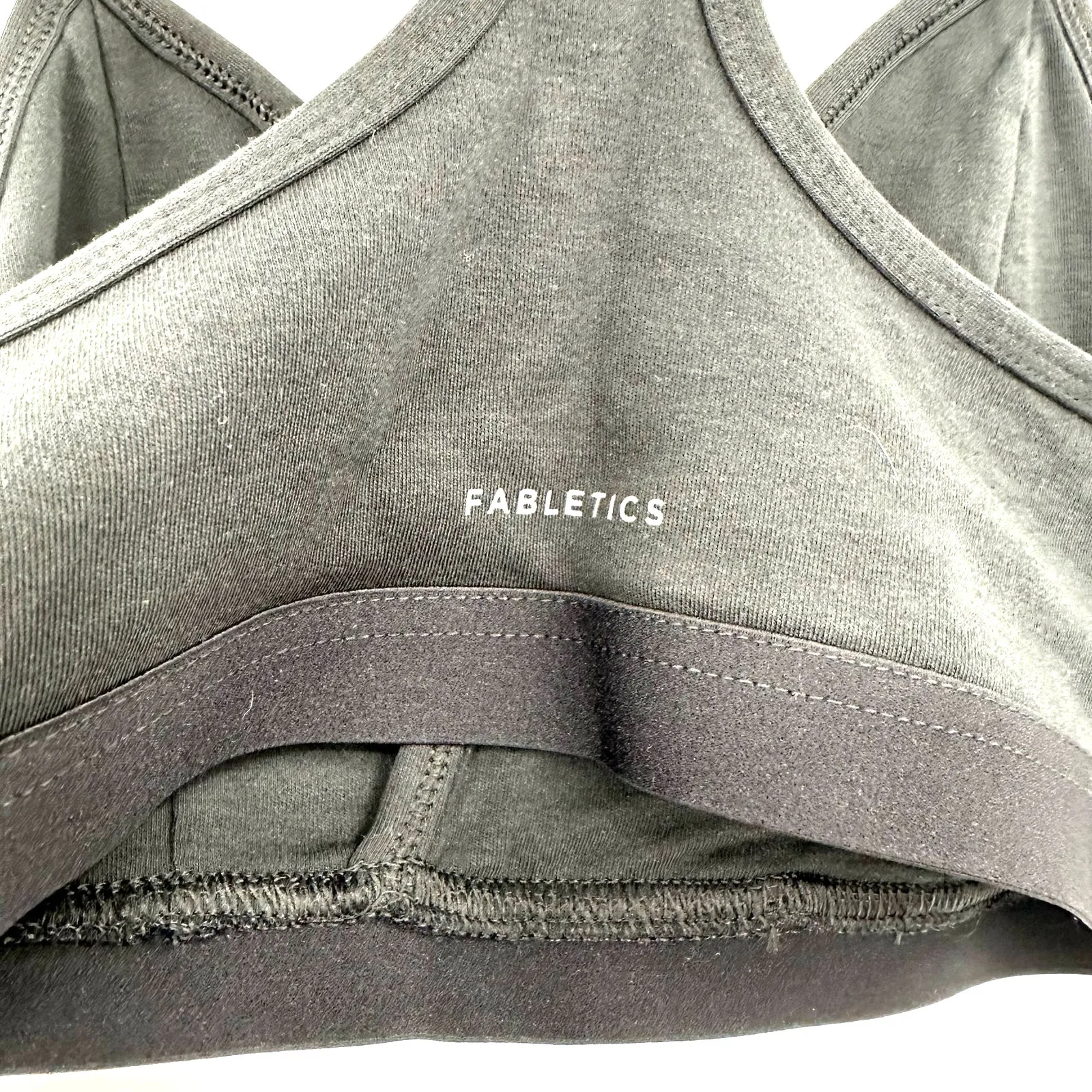 Fabletics Size 8 Bralette Black Racerback Soft‎ Thin Strap Comfy Athleisure NWT - Image 3