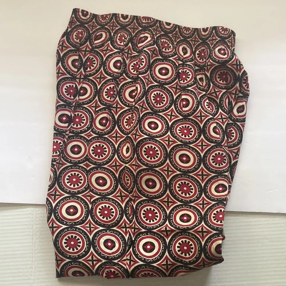 Vintage Evan Picone Sport nautical red high waist straight leg pants, size large - Image 8