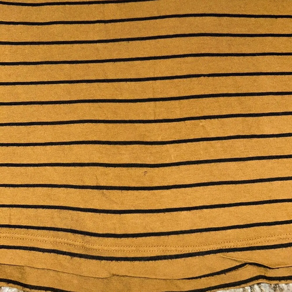 Dolan Striped Drop Shoulder Tee Small Brown - Image 6