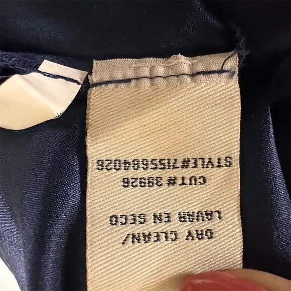 ECI‎ Women's Size 14 Blue Floral Sleeveless Knee-Length Sheath Dress Silk - Image 8