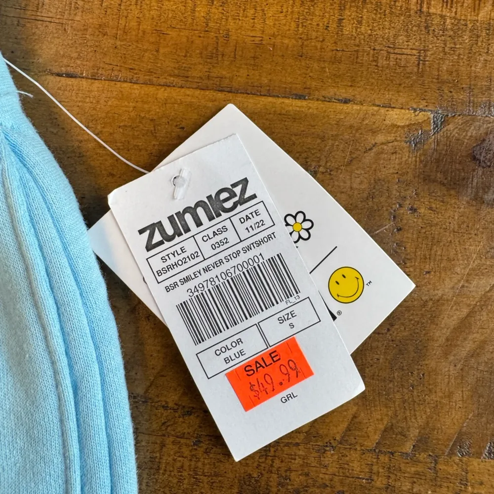 BSR Samii Ryan Smiley never stop growing pink blue split Sweat Shorts - Image 6