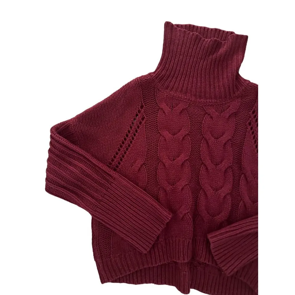 MOON & MADISON Red Knit Turtleneck Size L - Image 3