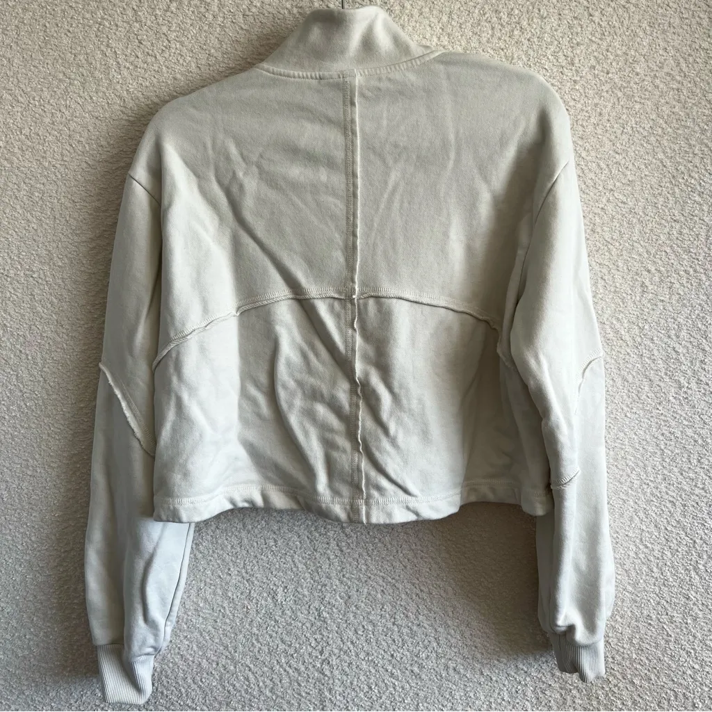 Sweaty Betty Women’s Revive Half Zip Top‎ Lily White Crop Size 6 / Small - Image 3