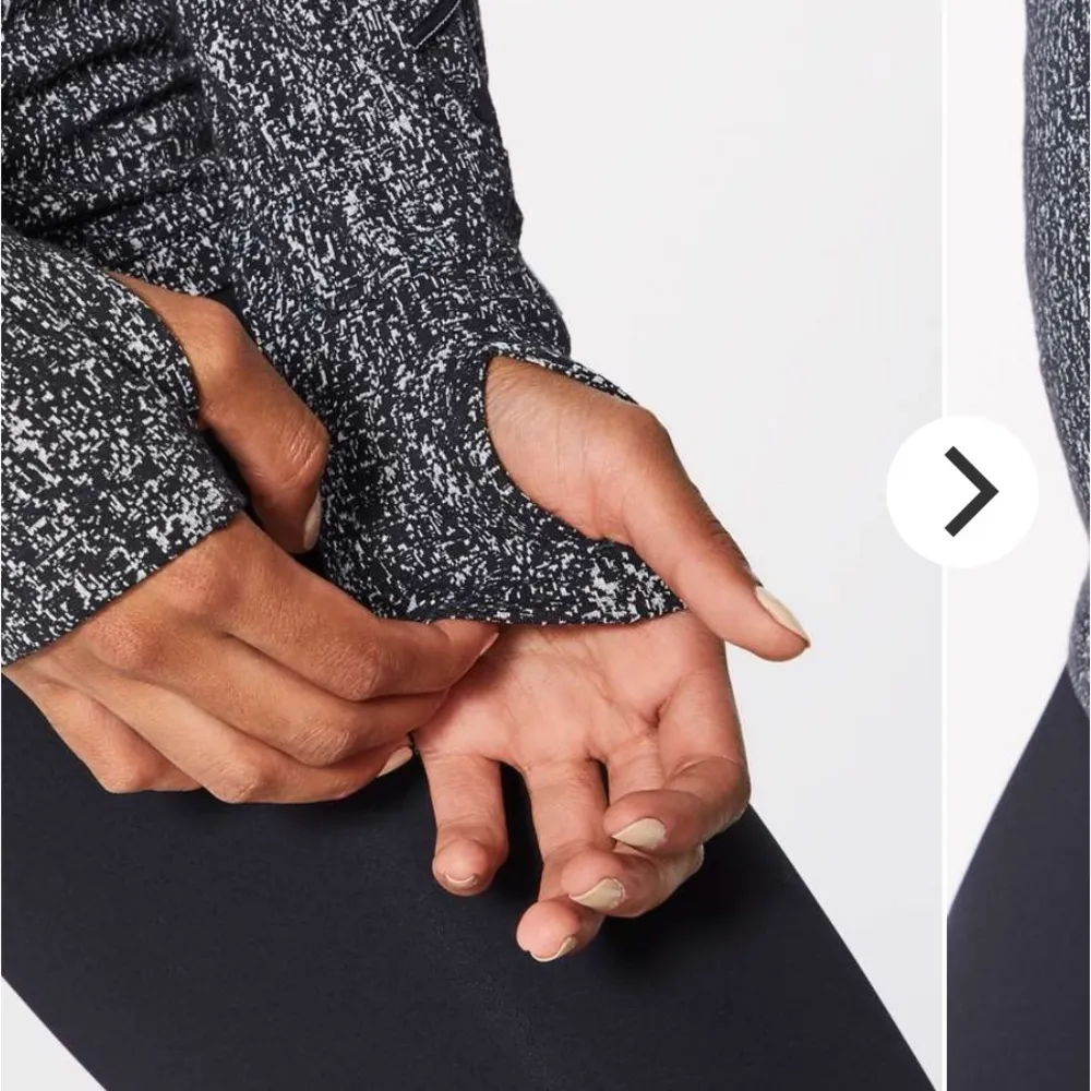 Lululemon Extra Mile Long Sleeve Running Luon Suited Jacquard Black White 8 - Image 4
