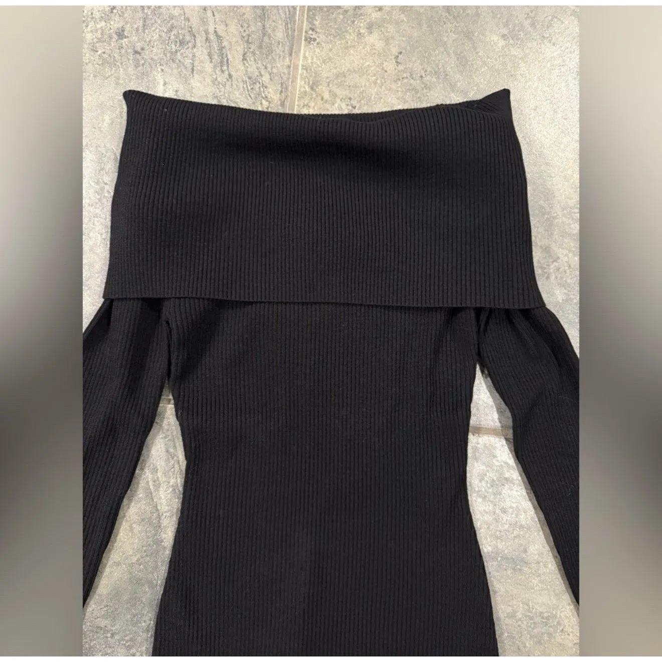 NWT A.L.C. ALC Evelyn Merino Off Shoulder Top in Black Sz XS $450‎ - Image 6
