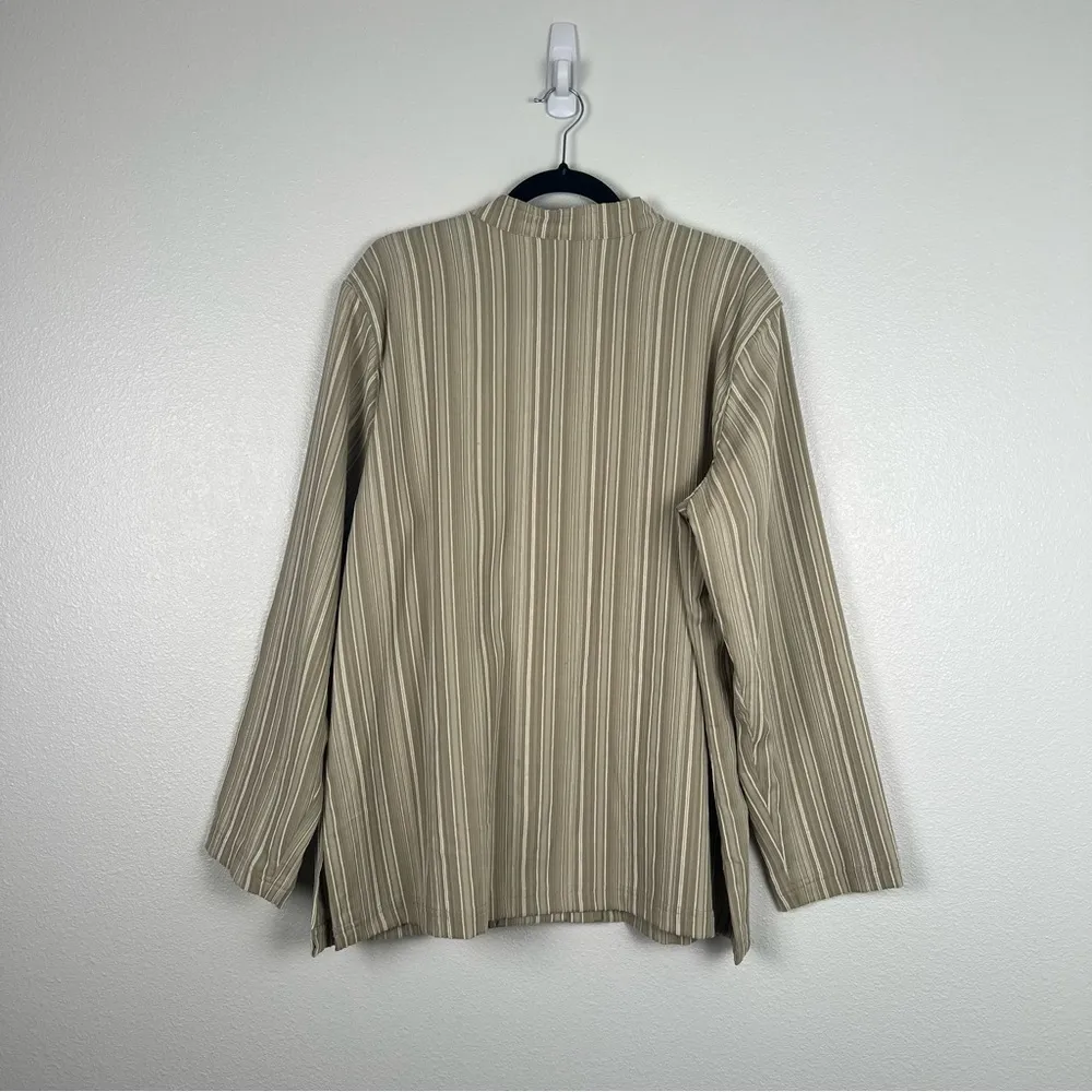 Denim & Co Button Front‎ Ribbed Lightweight Jacket Size XL - Image 5