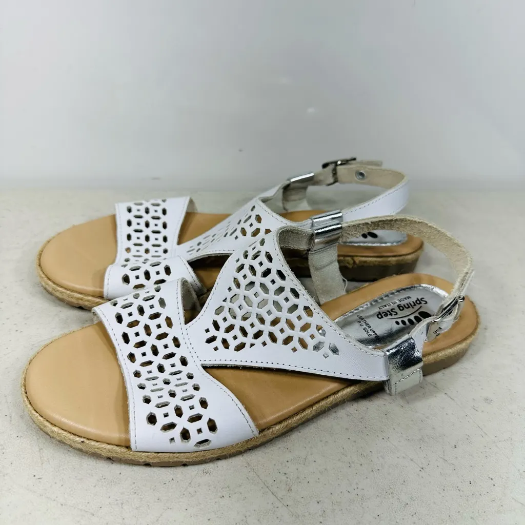 Spring Step women's white leather sandals 39 - Image 4