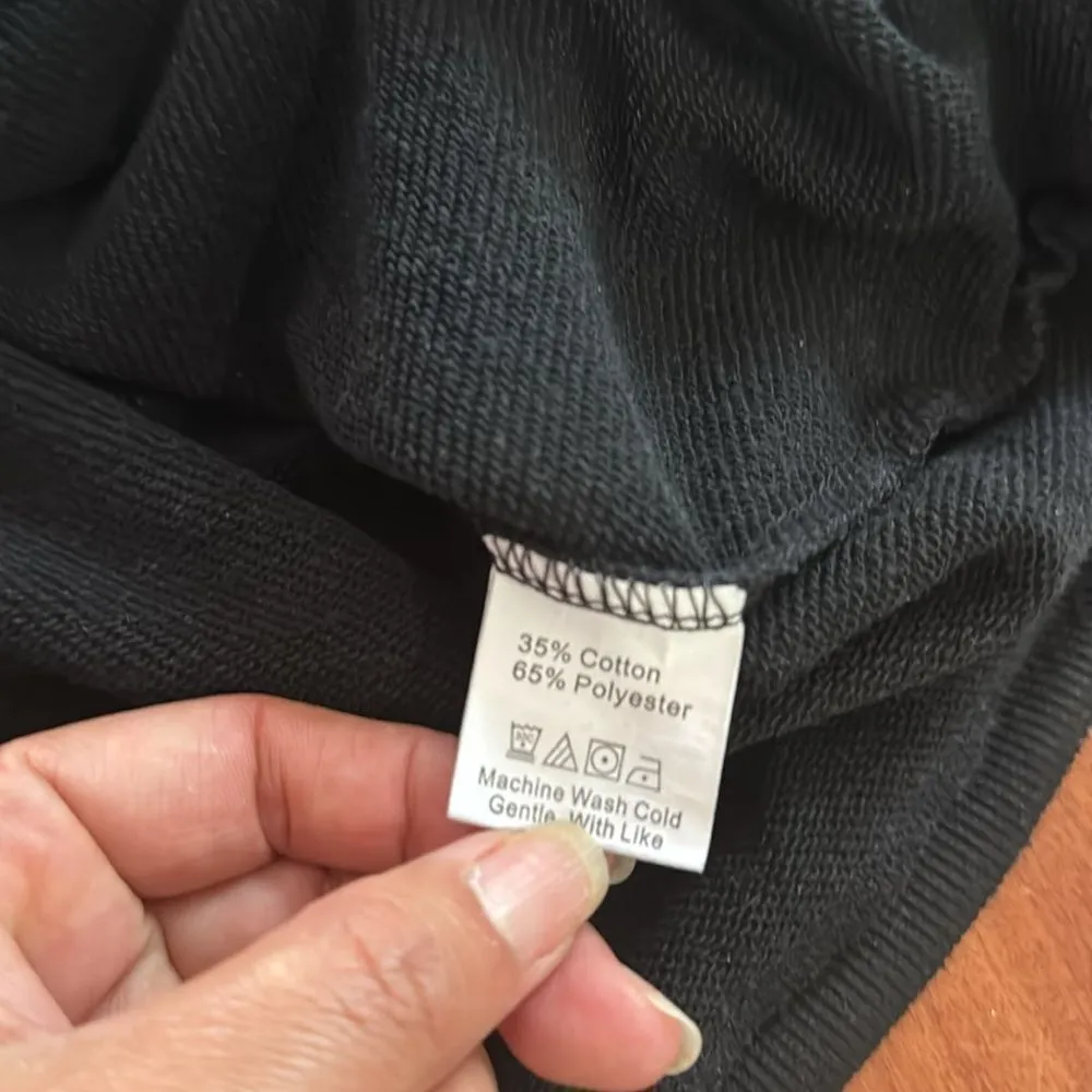 ROMWE Black graphic Panda Pets Sweatshirt size S - Image 4