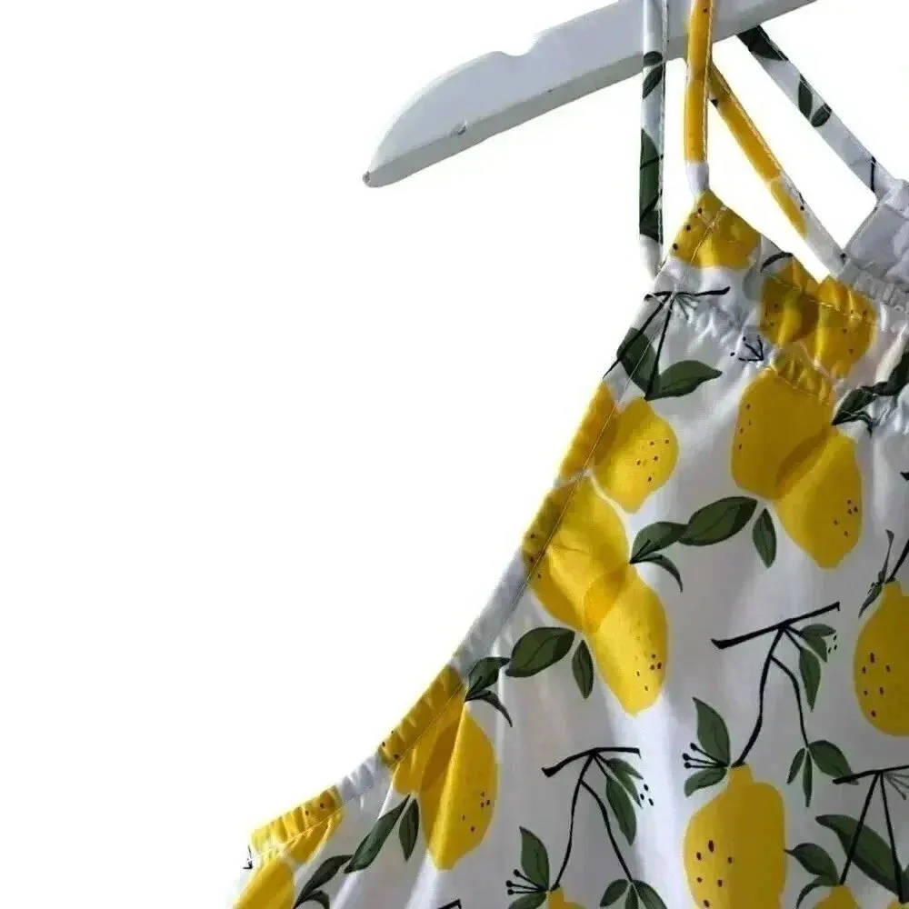 Market & Spruce Lemons Novelty Print  Dressy Tank Top SZ L - Image 3