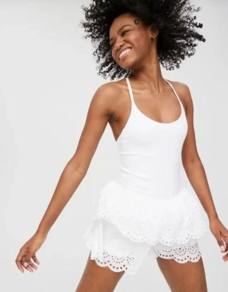 Aerie Offline Real Me Eyelet Lace Mini Skort Exercise Dress Size Small - Image 3