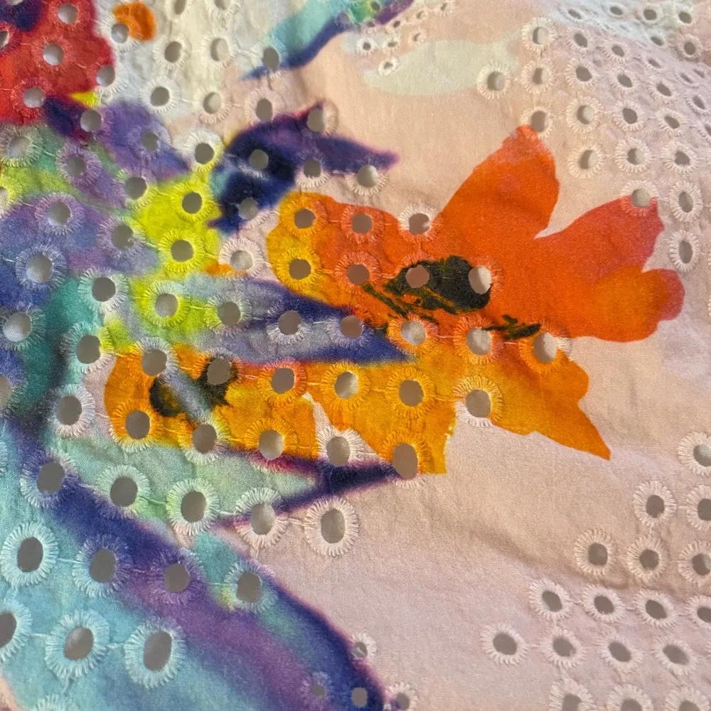 Trina Turk Colorful Eyelet Dress XS - Image 4