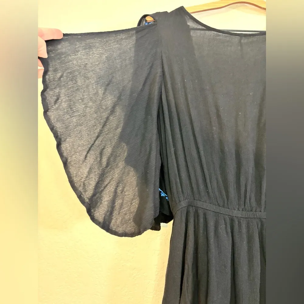 Free People Cora Black Embroidered Dress Size M - Image 9