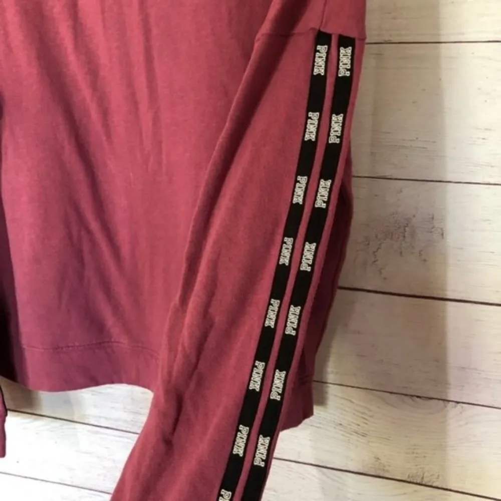 PINK Victoria's Secret Raspberry Pink Logo Crew Neck Sweatshirt S - Image 4