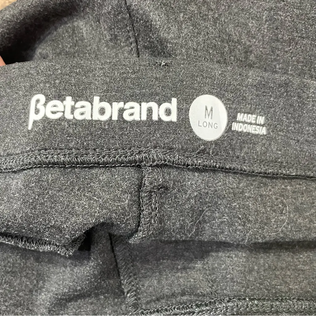 BETABRAND Gray W1166 Skinny Leg Classic Dress Pant Yoga Pants Medium Long - Image 7