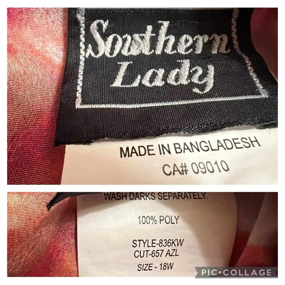 Southern Lady Jacket Open Pink Multi 18W Tropical Bright Vacation Resort Casual - Image 15