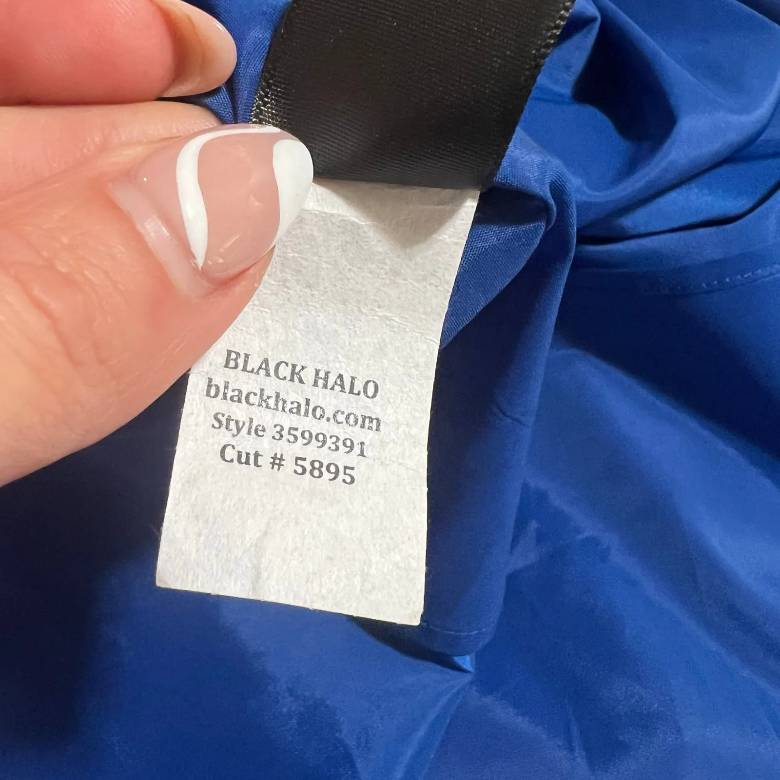 Black Halo Nelia Fit and Flare Boat neck Midi Dress in Shoreline Blue 6 - Image 7