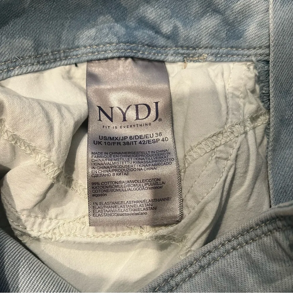 NWT, Brigitte Wide Leg Capri Jeans High Rise Frayed Hems, Sz 6 - Image 13