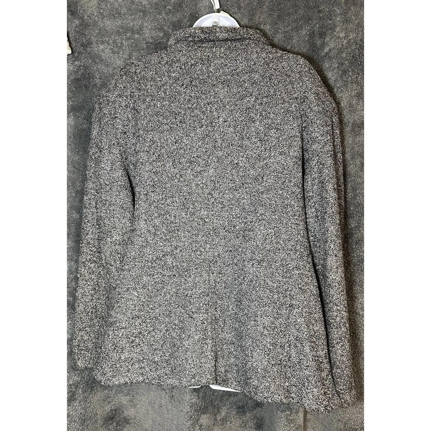 Dressbarn Gray Blazer Jacket Button Down Mock Neck Size XL - Image 2