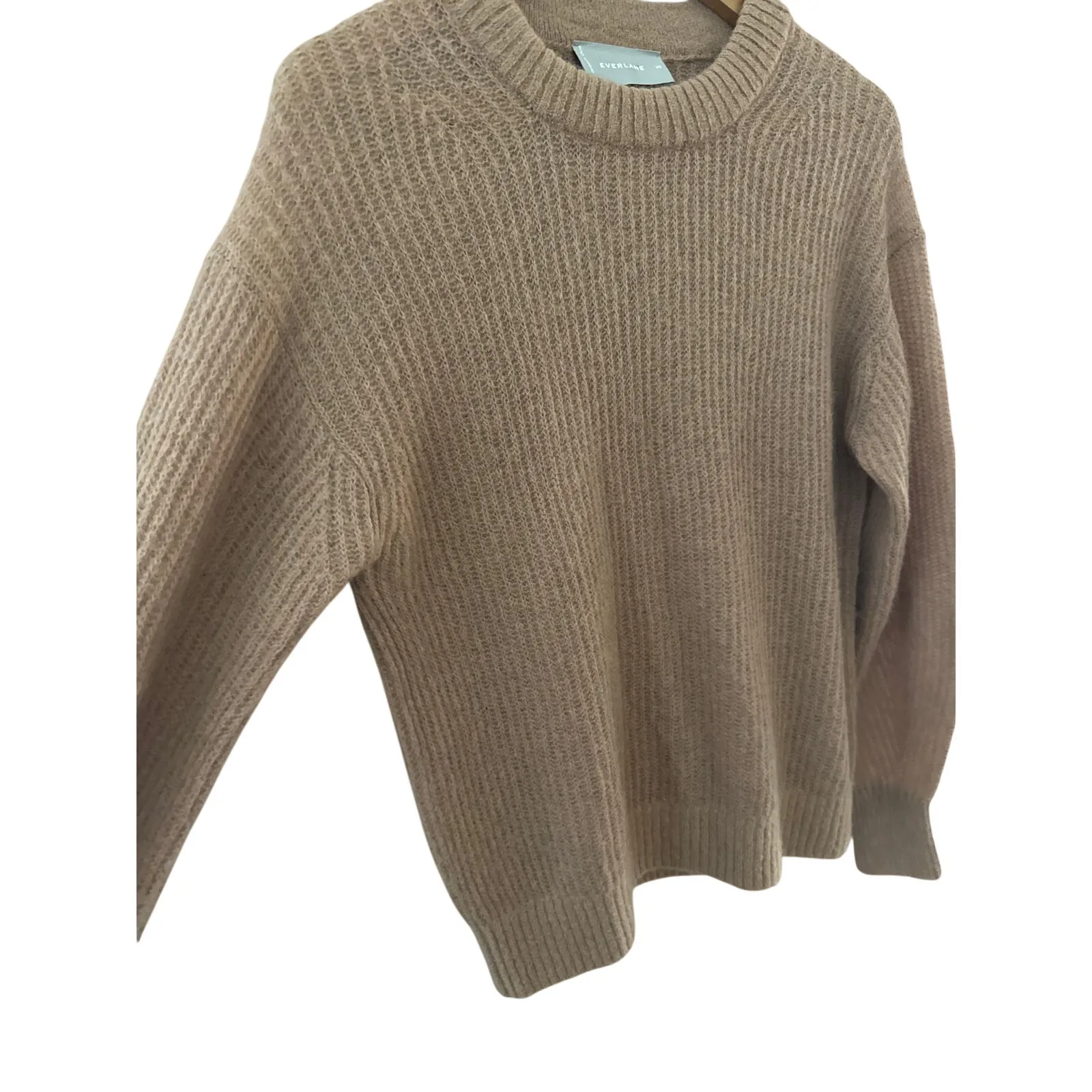 Everlane The Cocoon Crew Alpaca Oversized Sweater Tiger's Eye Size XS - Image 11